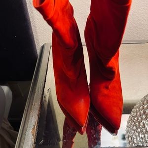 LOUBOUTIN Red booties